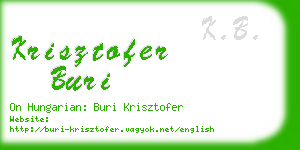 krisztofer buri business card